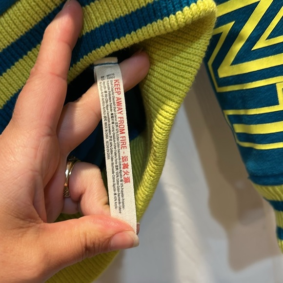 Free People FP Movement Post Up Teal Varsity Sweatshirt Jacket S Hoodie - Picture 10 of 12